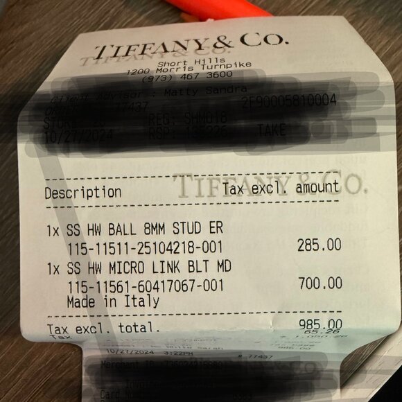 Tiffany & Co HardWear Bead Ball Earrings 8mm in Sterling Silver NEW w Pouch/Box - Picture 7 of 7